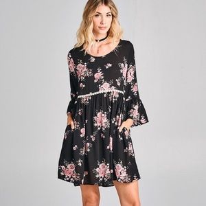 Oddi Floral Babydoll Dress